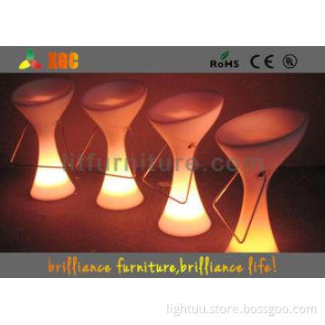 Fashionable PE illuminated bar tables , Glowing RGB LED Lig